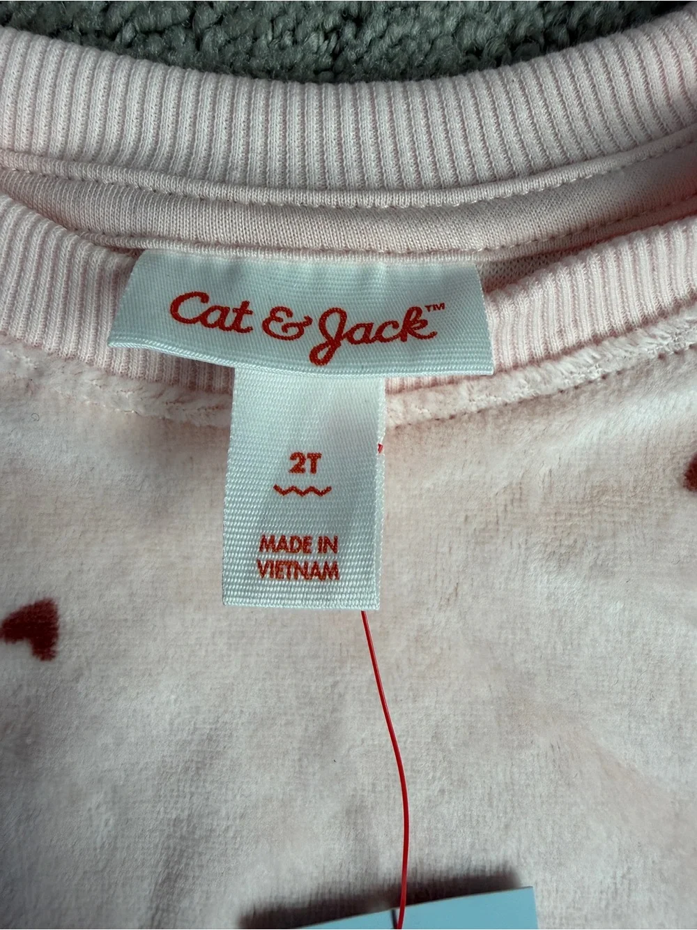 Cat & Jack pink heart crewneck sweatshirt